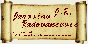 Jaroslav Radovančević vizit kartica